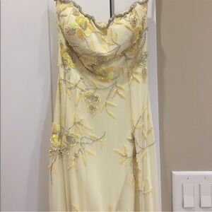 ISO!!! CACHE Elegant Yellow Embellished Dress